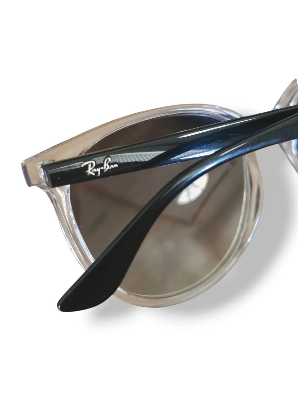 Ray-Ban Clear Frame Women's Sunglasses with Case - Clear/Black (RB4378 6477/11)